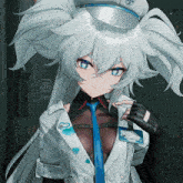 a girl with a name tag that says 08