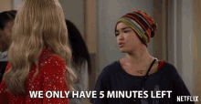 we only have5minutes left paris berelc alexa mendoza alexa and katie times a ticking