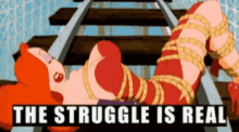 The Struggle Is Real Tied GIF - The Struggle Is Real Tied Rail GIFs