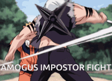 Amogus Impostor Fight Naruto GIF - Amogus Impostor Fight Naruto Naruto Vs Mizuki GIFs