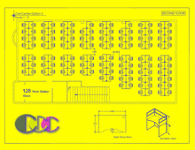 a blueprint showing the second floor of a building