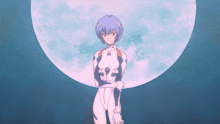 a girl in a space suit with the number 00 on her chest