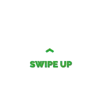 a green swipe up logo with a green arrow pointing up