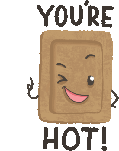 Mischievous Biscuit Winks And Says "You'Re Hot" Sticker - Chai And Biscuit Cookies Biscuit Stickers