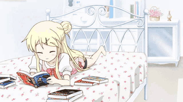 anime girl reading book – Beneath the Tangles
