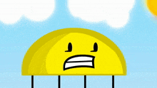 a cartoon drawing of a jellyfish with a smiley face on it