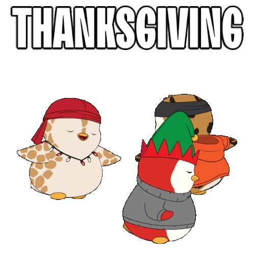 Holiday Penguin Sticker - Holiday Penguin Thanksgiving Stickers