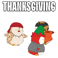 Holiday Penguin Sticker - Holiday Penguin Thanksgiving Stickers