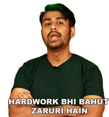Hard Work Bhi Bahut Zaruri Hain Abhishek Sagar Sticker - Hard Work Bhi Bahut Zaruri Hain Abhishek Sagar कड़ीमेहनतभीबहुतजरुरीहै Stickers