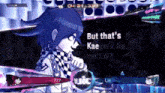 a screenshot of a video game with a character saying but that 's kaede 's lie