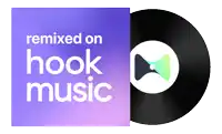 a record label that says remixed on hook music next to a record