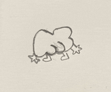 a drawing of a heart and stars on a white background