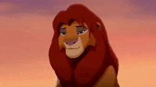 a close up of a lion 's face with a sad look on his face