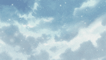 a blue sky with a lot of clouds and stars