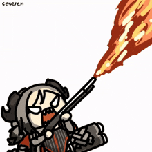 Arknights Ifrit GIF - Arknights Ifrit Flamethrower GIFs