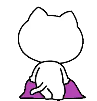 a cartoon character is holding a purple sign that says i love you