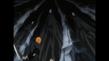 a couple of anime characters standing next to each other