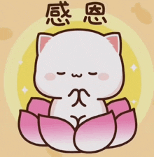 Mitao Cat Mochi Cat GIF - Mitao Cat Mochi Cat Spring Time GIFs