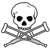 Jackass Logo Jackass Sticker - Jackass Logo Jackass Skull And Crutches Stickers