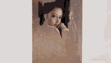 a person is painting a picture of a woman with the words made in animotica below it