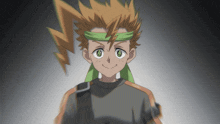 a cartoon character with a green bandana around his head has the number 6 on his face