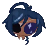 a pixel art drawing of a girl with sunglasses and the words happy bday
