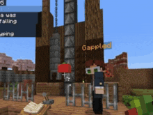 a screenshot of a minecraft game shows a person named gapled
