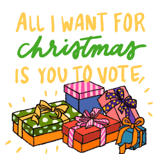All I Want For Christmas All I Want For Christmas Is You Sticker - All I Want For Christmas All I Want For Christmas Is You All I Want For Christmas Is You To Vote Stickers