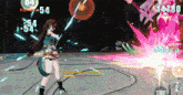a screenshot of a video game with the number 54 on the top