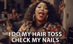 Hair Toss Check My Nails GIF - Hair Toss Check My Nails Feeling Good GIFs