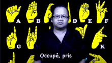 occupe lsf lsf usm67 occupe pris sign language