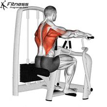 a man is sitting on a machine with a fitness programer.com logo