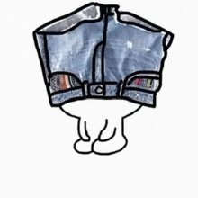 a drawing of a person wearing a pair of jeans .