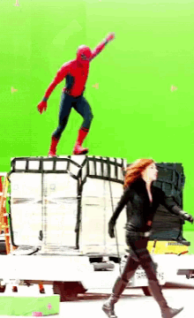 Spiderman Stunt GIF - Spiderman Stunt Black Widow GIFs
