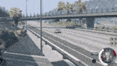 a computer generated image of a highway with a speedometer showing 93 miles per hour