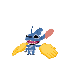 a cartoon character with a yellow hand covering his mouth