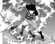 a black and white drawing of a soccer player with the word badcha on his jersey