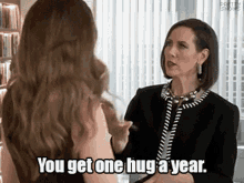 You Get One Hug A Year Younger GIF - You Get One Hug A Year Younger Diana Trout GIFs