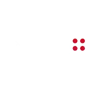 four red dots on a white background with a white background