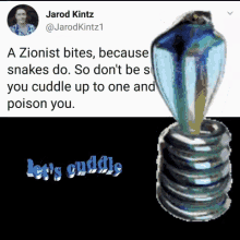 Lets Cuddle Zionism GIF - Lets Cuddle Zionism Poison You GIFs