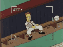 Homer Simpson Recording GIF - Homer Simpson Recording Baseball Game GIFs