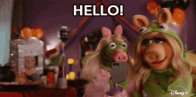 Hello Miss Piggy GIF - Hello Miss Piggy Kermit The Frog GIFs