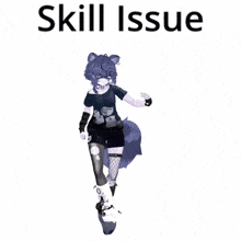 a picture of a cartoon character with the words skill issue on the bottom