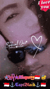 a picture of a man and a woman with the words " i love you " on the top