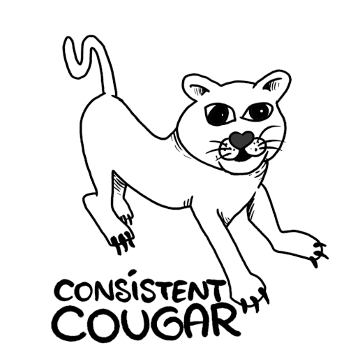Consistent Cougar Veefriends Sticker - Consistent Cougar Veefriends Accurate Stickers