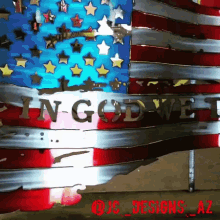 america tattered flag welding god freedom