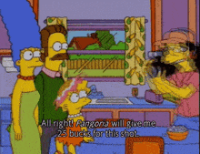 a cartoon of the simpsons says " all right "