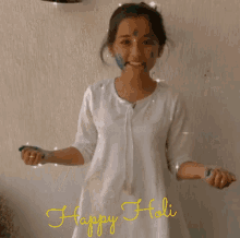 Aurra Bhatnagar Badoni Happy Holi GIF - Aurra Bhatnagar Badoni Happy Holi GIFs