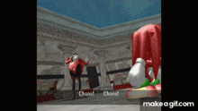 a screenshot of a video game that says chaos on the bottom
