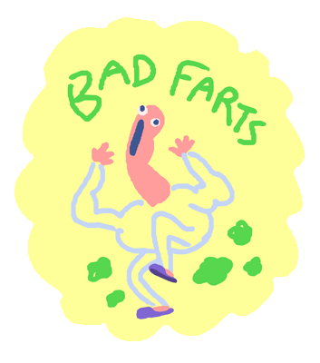 Lactose Intolerant Bad Farts Sticker - Lactose Intolerant Bad Farts Fart Stickers